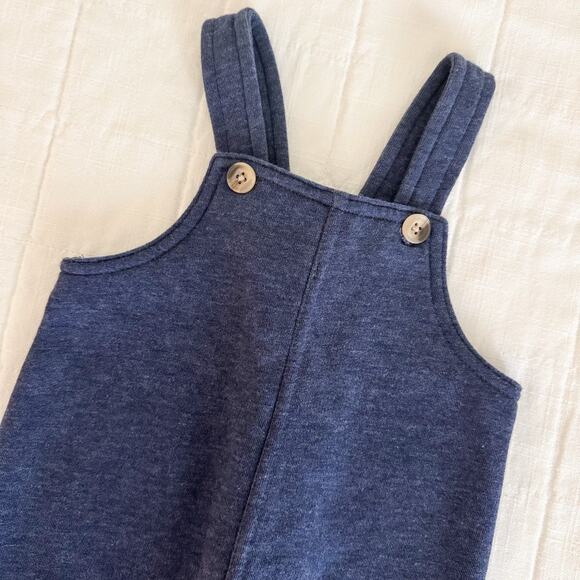 Old‎ Navy Toddler Boy Fleece Lined Overalls Size 12-18 Months Navy - Picture 1 of 5